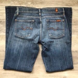 7 For All Mankind - faded bootcut jeans size 28